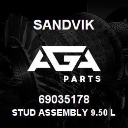 69035178 Sandvik STUD ASSEMBLY 9.50 LG | AGA Parts