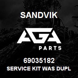 69035182 Sandvik SERVICE KIT WAS DUPL 69034536 | AGA Parts