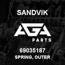 69035187 Sandvik SPRING, OUTER | AGA Parts