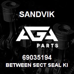 69035194 Sandvik BETWEEN SECT SEAL KIT T-TEXT DUPES | AGA Parts