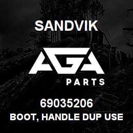 69035206 Sandvik BOOT, HANDLE DUP USE 69034582 RB | AGA Parts