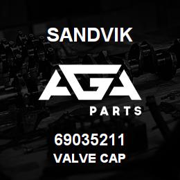 69035211 Sandvik VALVE CAP | AGA Parts