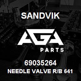 69035264 Sandvik NEEDLE VALVE R/B 64118146 RB | AGA Parts