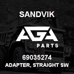 69035274 Sandvik ADAPTER, STRAIGHT SWIVEL | AGA Parts