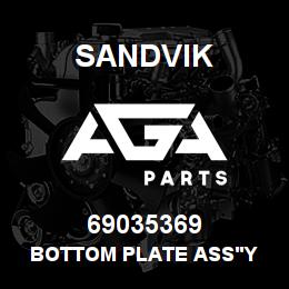 69035369 Sandvik BOTTOM PLATE ASS'Y W/SEAL RING | AGA Parts