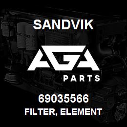 69035566 Sandvik FILTER, ELEMENT | AGA Parts