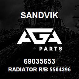 69035653 Sandvik RADIATOR R/B 55043962 RB | AGA Parts