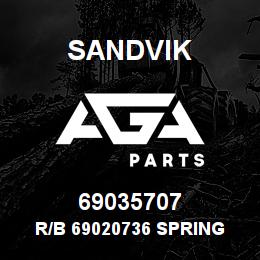 69035707 Sandvik R/B 69020736 SPRING LEVER ASSEMBLRB | AGA Parts