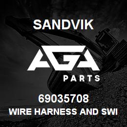 69035708 Sandvik WIRE HARNESS AND SWITCH ASSEMBLY | AGA Parts