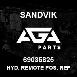 69035825 Sandvik HYD. REMOTE POS. REPLACE (B PORT END) | AGA Parts