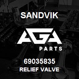 69035835 Sandvik RELIEF VALVE | AGA Parts
