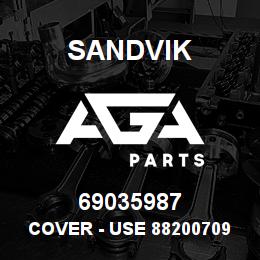 69035987 Sandvik COVER - USE 88200709 (DUPL) RB | AGA Parts