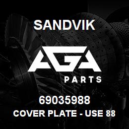 69035988 Sandvik COVER PLATE - USE 88201029 (DUPL) RB | AGA Parts