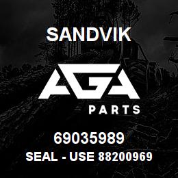 69035989 Sandvik SEAL - USE 88200969 (DUPL) RB | AGA Parts