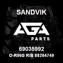 69035992 Sandvik O-RING R/B 88204749 RB | AGA Parts