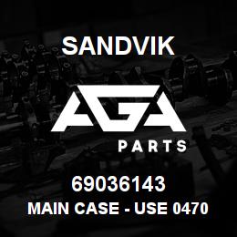 69036143 Sandvik MAIN CASE - USE 04702214 (DUPL) RB | AGA Parts