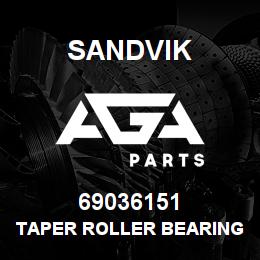 69036151 Sandvik TAPER ROLLER BEARING R/B 04702222 RB | AGA Parts