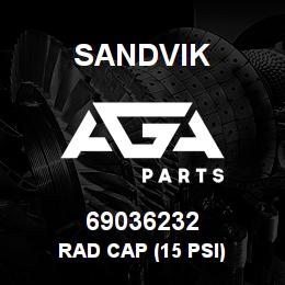 69036232 Sandvik RAD CAP (15 PSI) | AGA Parts