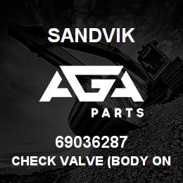 69036287 Sandvik CHECK VALVE (BODY ONLY) | AGA Parts