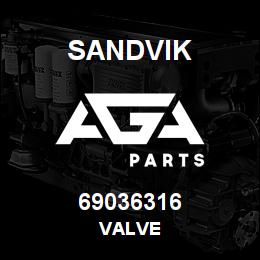 69036316 Sandvik VALVE | AGA Parts
