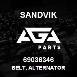 69036346 Sandvik BELT, ALTERNATOR | AGA Parts
