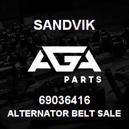 69036416 Sandvik ALTERNATOR BELT SALES CAUTION T-TERB | AGA Parts