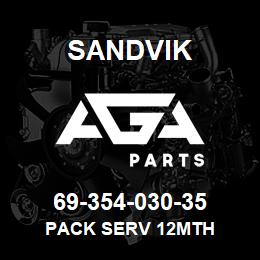 69-354-030-35 Sandvik PACK SERV 12MTH | AGA Parts