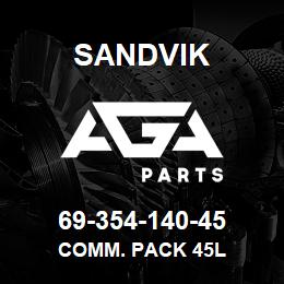 69-354-140-45 Sandvik COMM. PACK 45L | AGA Parts