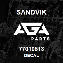 77010513 Sandvik DECAL | AGA Parts