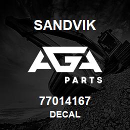 77014167 Sandvik DECAL | AGA Parts
