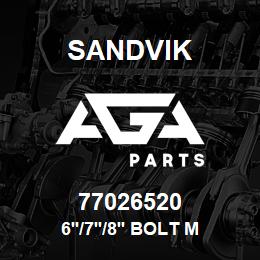 77026520 Sandvik 6'/7'/8' BOLT M | AGA Parts