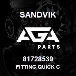 81728539 Sandvik FITTING,QUICK C | AGA Parts