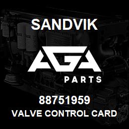 88751959 Sandvik VALVE CONTROL CARD | AGA Parts
