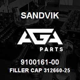 9100161-00 Sandvik FILLER CAP 312660-250 | AGA Parts