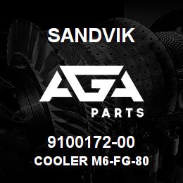9100172-00 Sandvik COOLER M6-FG-80 | AGA Parts