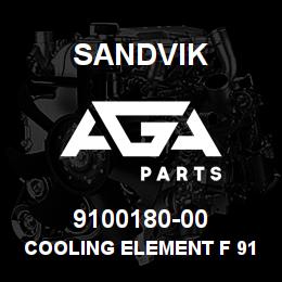 9100180-00 Sandvik COOLING ELEMENT F 910.0170 | AGA Parts
