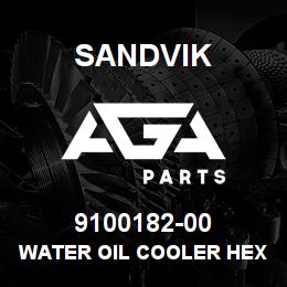 9100182-00 Sandvik WATER OIL COOLER HEX S722-60 | AGA Parts