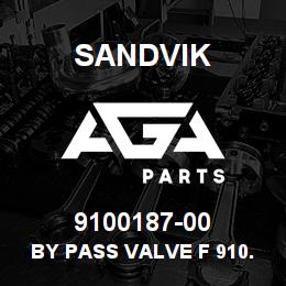 9100187-00 Sandvik BY PASS VALVE F 910.0175 | AGA Parts