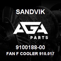 9100188-00 Sandvik FAN F COOLER 910.0176 | AGA Parts