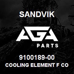 9100189-00 Sandvik COOLING ELEMENT F COOLER 910.0176 | AGA Parts
