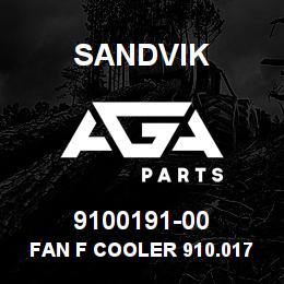 9100191-00 Sandvik FAN F COOLER 910.0177 | AGA Parts