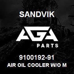 9100192-91 Sandvik AIR OIL COOLER W/O MOTOR 60HZ | AGA Parts