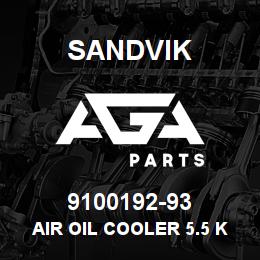 9100192-93 Sandvik AIR OIL COOLER 5.5 KW 460 V. 60HZ | AGA Parts