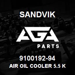 9100192-94 Sandvik AIR OIL COOLER 5.5 KW 575 V. 60HZ | AGA Parts