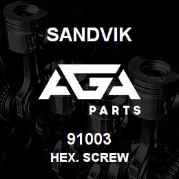 91003 Sandvik HEX. SCREW | AGA Parts