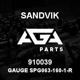 910039 Sandvik GAUGE SPG063-160-1-RBU | AGA Parts