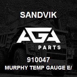 910047 Sandvik MURPHY TEMP GAUGE E/S 150/300X | AGA Parts