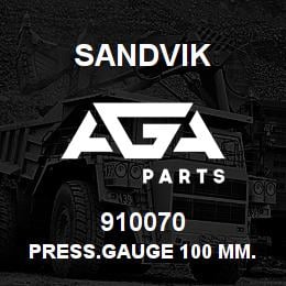 910070 Sandvik PRESS.GAUGE 100 MM. R/E 60BAR/85 | AGA Parts