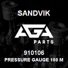 910106 Sandvik PRESSURE GAUGE 100 MM. R/E | AGA Parts
