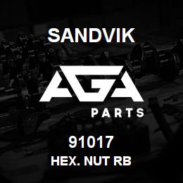 91017 Sandvik HEX. NUT RB | AGA Parts